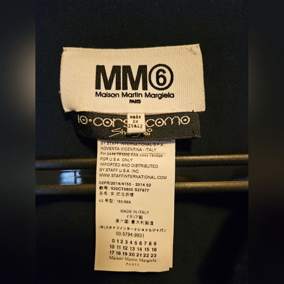 MM6 Maison Martin Margiela  Blue Cape-effect  Shirt mini dress Navy - Picture 7 of 14